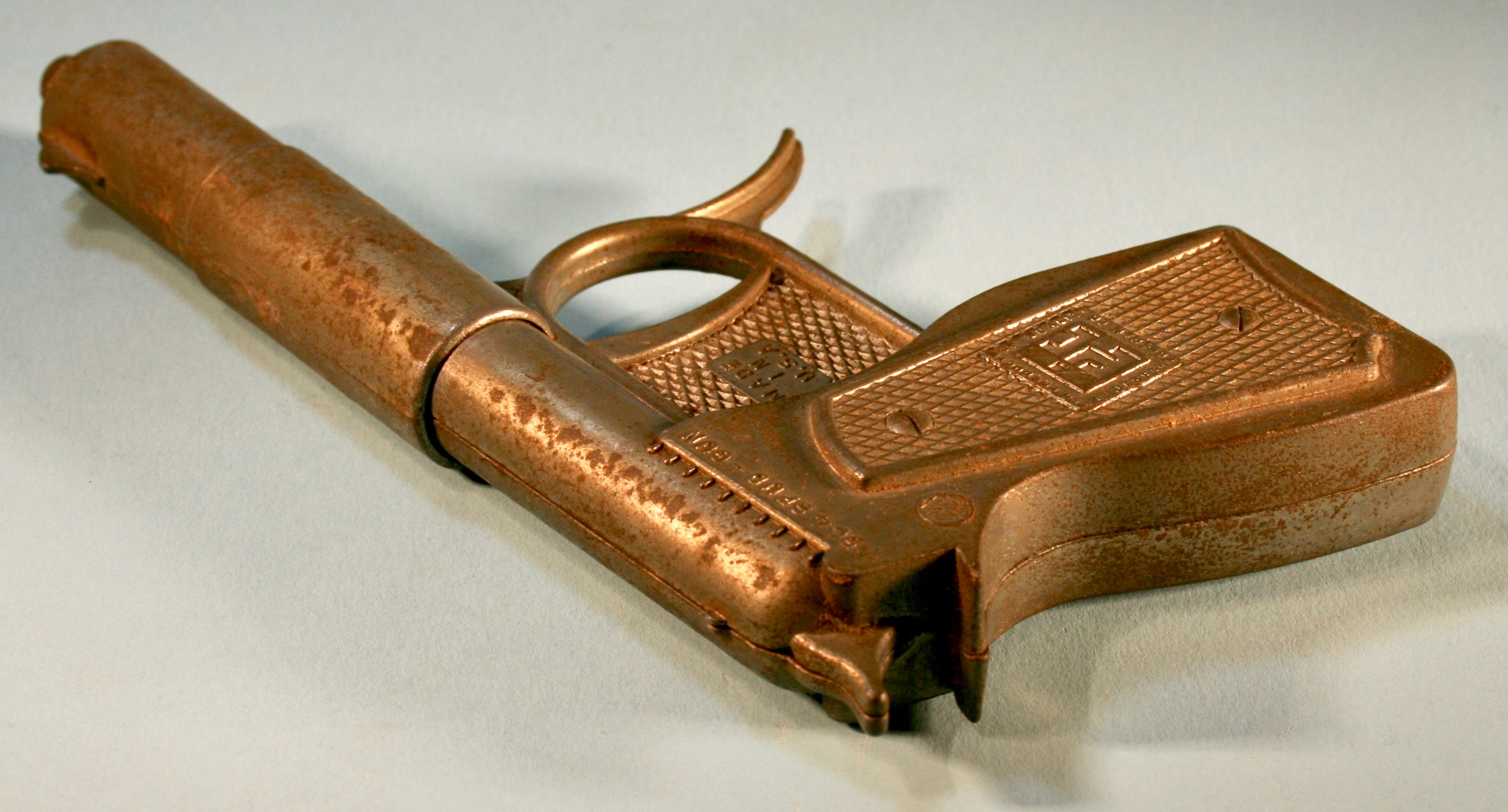 Busacca Gallery Item Antique Potato Spud Metal Toy Gun Weapon