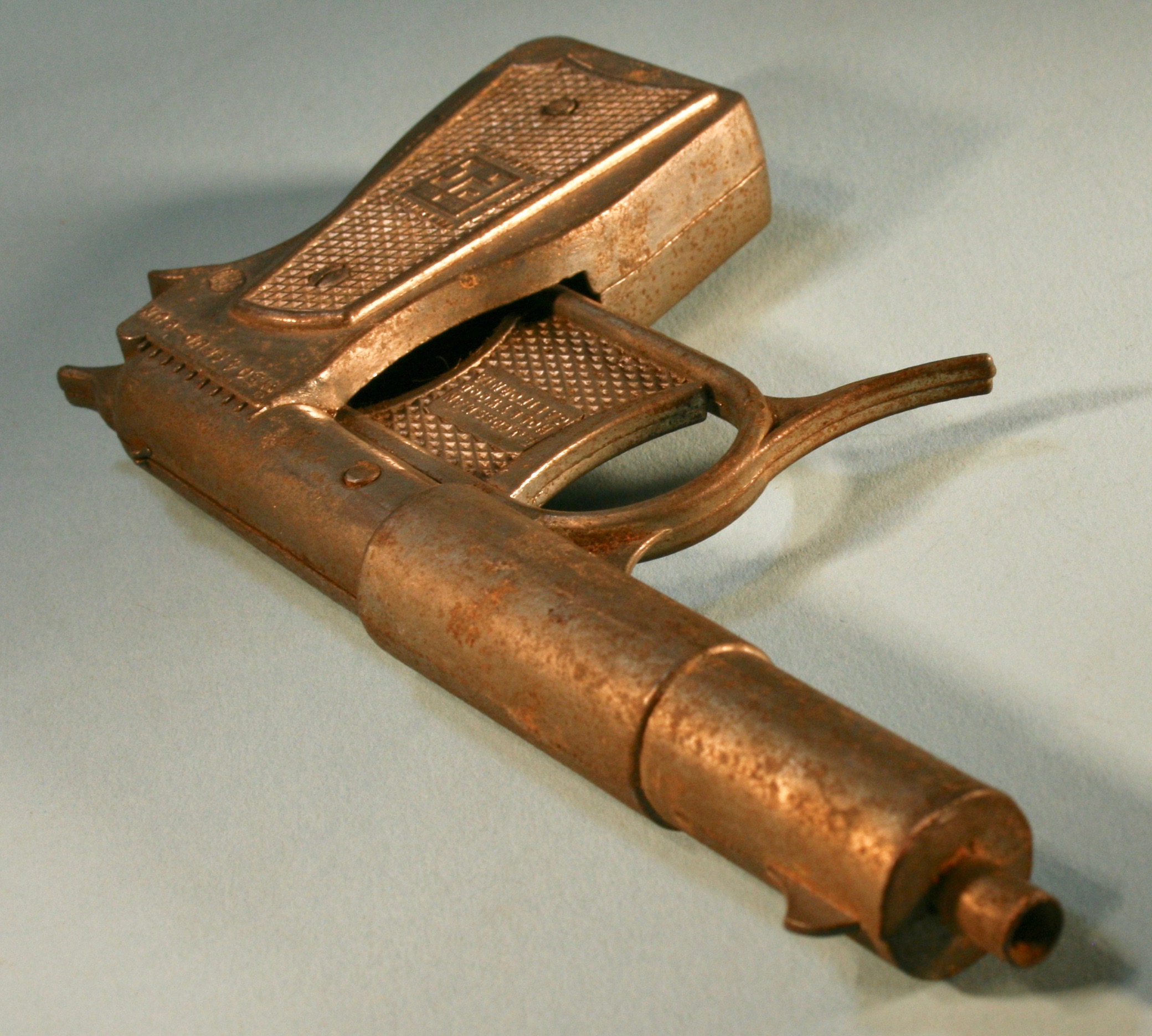 Busacca Gallery Item Antique Potato Spud Metal Toy Gun Weapon