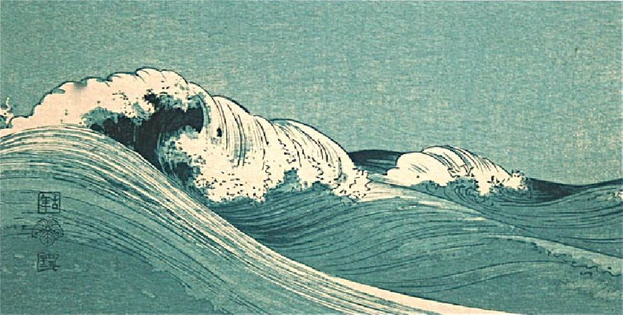 Busacca Gallery: Antique Japanese Handmade Woodblock Print The Wave ...