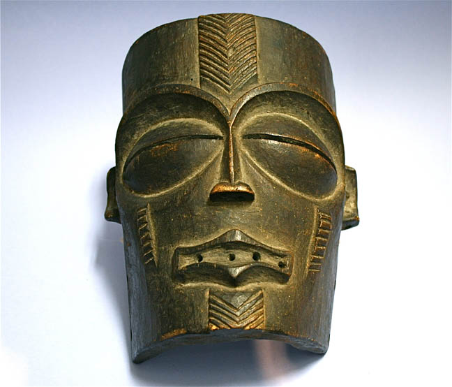 Busacca Gallery: 20th century African tribal wooden face mask